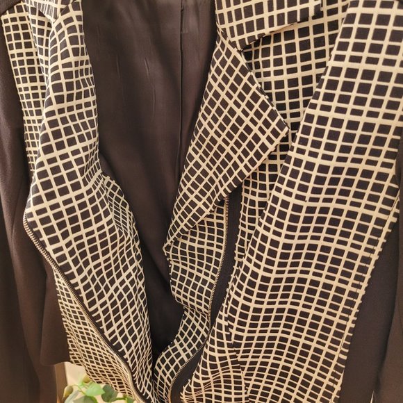 Freda's Black and White Check Print Jacket US 8 - Picture 8 of 10